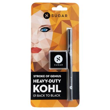 Sugar Cosmetics : Stroke Of Genius - Heavy-duty Kohl - 01 Back To Black (Black) - 1.2gm