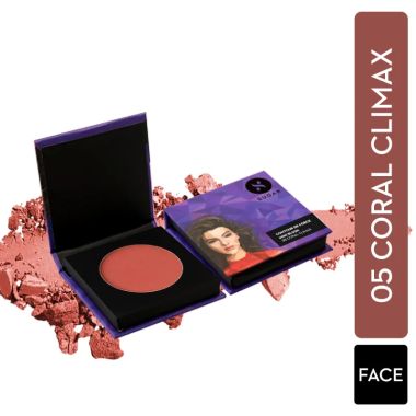 Sugar Cosmetics : Contour De Force - Mini Blush - 05 Coral Climax (Bright Coral Blush) - 12gm