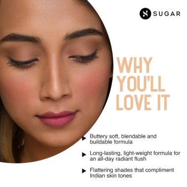 Sugar Cosmetics : Contour De Force - Mini Blush - 05 Coral Climax (Bright Coral Blush) - 12gm