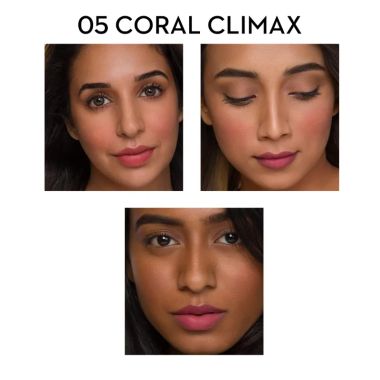 Sugar Cosmetics : Contour De Force - Mini Blush - 05 Coral Climax (Bright Coral Blush) - 12gm