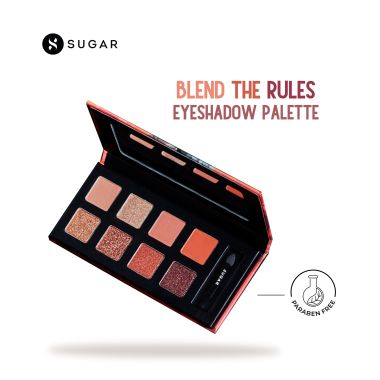 Sugar Cosmetics : Cosmetics Blend The Rules Eyeshadow Palette - 03 Fantasy (Mauve) - 10.4gm