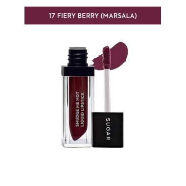 Sugar Cosmetics : Smudge Me Not - Liquid Lipstick - 17 Fiery Berry (Marsala) - 4.5ml