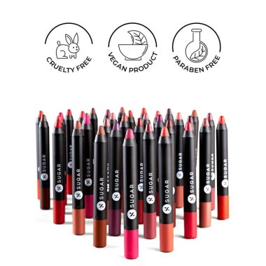 Sugar Cosmetics : Matte As Hell - Crayon Lipstick -10 Cherry Darling (Cherry Red) - 2.8gm