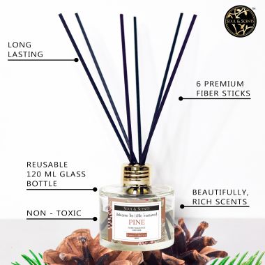Soul & Scents: Pine Reed Diffuser 120ml