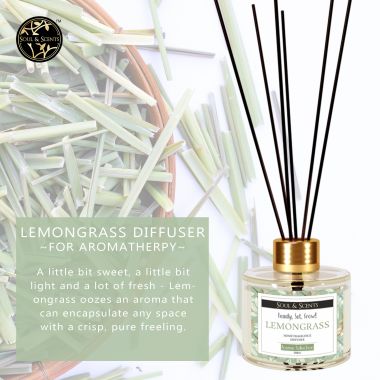 Soul & Scents: Lemongrass Reed Diffuser 120ml