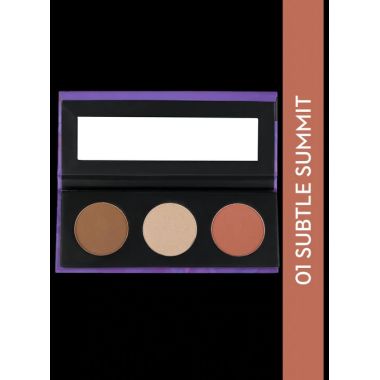 Sugar Cosmetics : Contour De Force - Face Palette with Lightweight Blush, Highlighter And Bronzer - 01 Subtle Summit -12gm