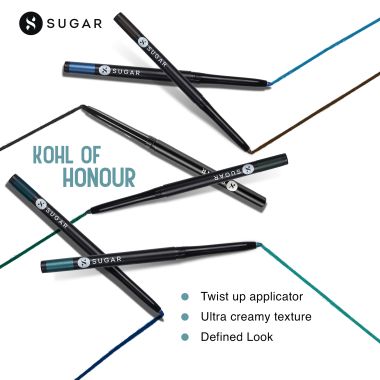 Sugar Cosmetics : Kohl Of Honour - Intense Kajal - 04 True Blue (Blue Kajal) - 0.25gm