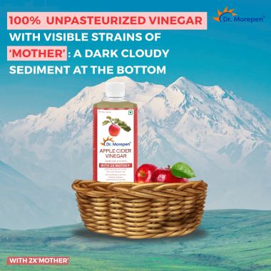 Dr. Morepen: Apple Cider Vinegar With 2x Mother Raw & Unfiltered - Buy 1 Get 1 Free Vinegar - (2 x 0.5 L)