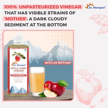 Dr. Morepen: Apple Cider Vinegar With 2x Mother Raw & Unfiltered - Buy 1 Get 1 Free Vinegar - (2 x 0.5 L)