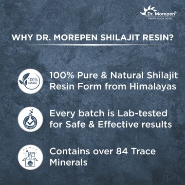 Dr. Morepen: Natural & Pure Himalayan Shilajit Resin - 126 gm