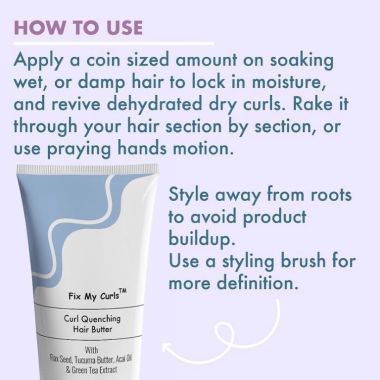 Fix My Curls : Curl Quenching Hair Butter For Curly AndWavy Hair - 200gm