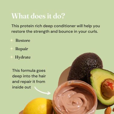 Fix My Curls : Protein Powered Deep Conditioning Mask With Amla, Quinoa, Avocado Oil, & Brown Algae Extract for Curly and Wavy Hair -300gm