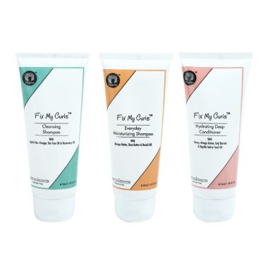 Fix My Curls : Everyday Moisturizing Shampoo And Cleansing Shampoo With Hydrating Deep Conditioner Wash Day Pack - 50ml Each