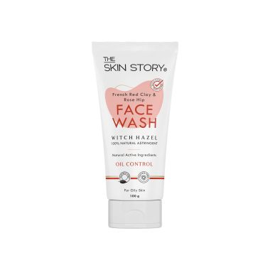 The Skin Story: French Red Clay & Rose Hip Facewash (Oil & Pollution Control) - 100 gm