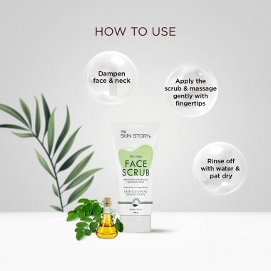 The Skin Story: Moringa Face Gentle Scrub - Deep Cleansing Exfoliator - 100 gm