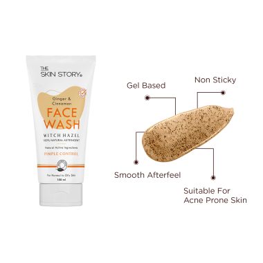 The Skin Story: Ginger & Cinnamon Facewash - Pimple Control - 100 ml