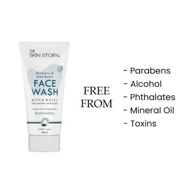 The Skin Story: Shea Butter & Blueberry Facewash - Revitaliser - 100 ml