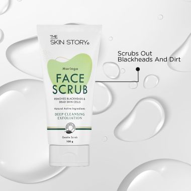 The Skin Story: Moringa Face Gentle Scrub - Deep Cleansing Exfoliator - 100 gm