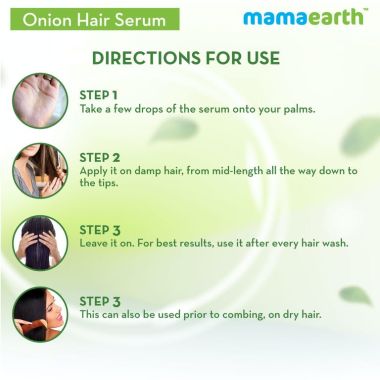Mamaearth: Onion Hair Serum for silky, smooth hair - 100ml