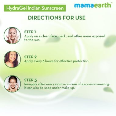 Mamaearth: HydraGel Indian Sunscreen with Aloe Vera and Raspberry for Sun Protection - 50g