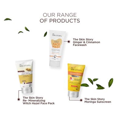 The Skin Story: CTM Pack ( Gentle Cleanser - 100ml + Hydrating and Pore Minimizing Toner - Witch Hazel - No Alcohol - 100 ml + Nourishing & Moisturising Cream - 50gm )