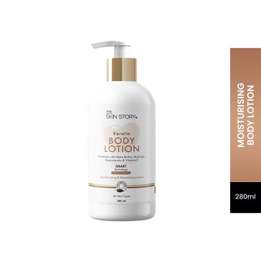 The Skin Story: Keratin Body Lotion , Smart Technology , UV Protection - 280 ml