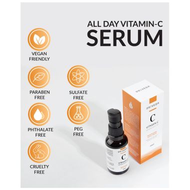 Priveda: Vitamin C & E Face serum- For Anti Aging & Smoothening & Brightening Face - 30ml