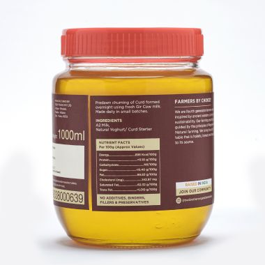 Two Brothers Organic Farms: Special Offer -A2 Cultured Ghee, Desi Gir Cow- 1 ltr