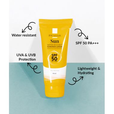 Priveda: Water Resistant Sunscreen Lotion - 60ml