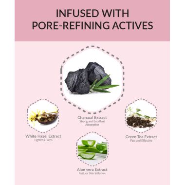 Priveda: Deep Cleansing Charcoal Nose Strip - Pack of 4