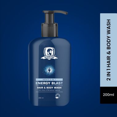 The Beard Story: Mens 2-in-1 Energy Blast , Hair & Body Wash - 200 ml