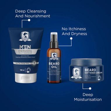The Beard Story: Best Beard Care ( Beard Oil , Beard Softener Cream & Men Energising Face Wash )