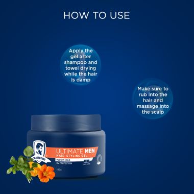 The Beard Story: Hair Styling Gel For Medium Hold, UV Protection , 100 % Shine - 100 gm