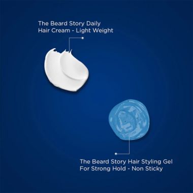 The Beard Story: Hair Styling Pack ( Hair Cream & Hair Styling Gel )