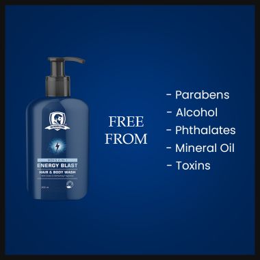 The Beard Story: Mens 2-in-1 Energy Blast , Hair & Body Wash - 200 ml