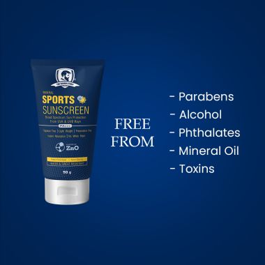 The Beard Story: Mineral Sports Sunscreen With Zinc Oxide - Broad Spectrum Protection from UVA & UVB Rays - 50 gm