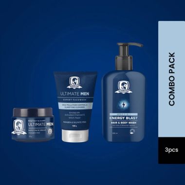 The Beard Story: Ultimate Indulgence ( Men Hair Cream, Men Face Wash & 2 in1 Body Wash )