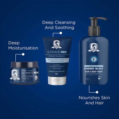 The Beard Story: Ultimate Indulgence ( Men Hair Cream, Men Face Wash & 2 in1 Body Wash )