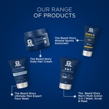 The Beard Story: Hair Styling Gel For Medium Hold, UV Protection , 100 % Shine - 100 gm