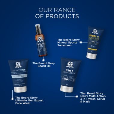The Beard Story: Hair Styling Gel For Strong Hold, UV Protection ,100 % Shine & Hold - 100 gm