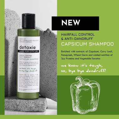 Detoxie: Anti-Dandruff & Flake Relief Capsicum Shampoo - 100 ml