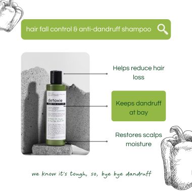 Detoxie: Anti-Dandruff & Flake Relief Capsicum Shampoo - 100 ml