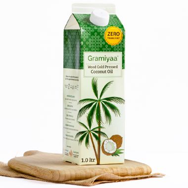 Gramiyaa: Wood Cold Pressed Coconut Oil - 1 Ltr