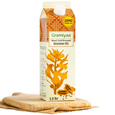 Gramiyaa: Wood Cold Pressed Black Sesame Oil - 1 Ltr