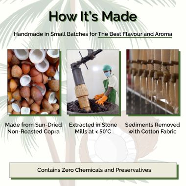 Gramiyaa: Wood Cold Pressed Coconut Oil - 1 Ltr