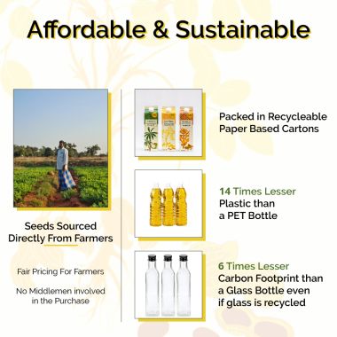 Gramiyaa: Wood Cold Pressed Groundnut Oil (Peanut Oil) - 2 Ltr