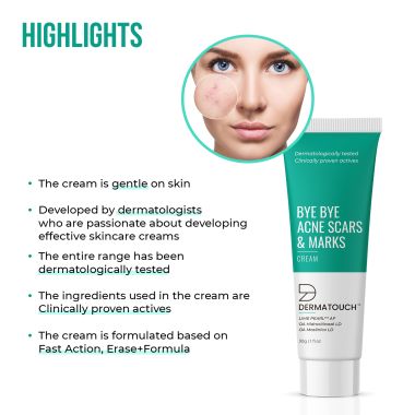 Dermatouch: Bye Bye Acne Scars & Marks Cream - 30gm