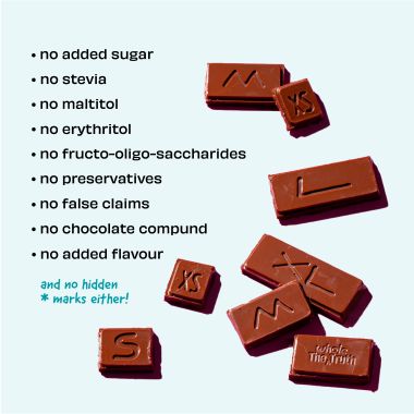 The Whole Truth: Dark Chocolate - Sea-Salt (Pack of 3) - No Added Sugar - Sweetened Only with Dates - 79% Cocoa - 29% Dates - 1% Seasalt