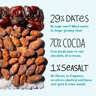 The Whole Truth: Dark Chocolate - Sea-Salt (Pack of 3) - No Added Sugar - Sweetened Only with Dates - 79% Cocoa - 29% Dates - 1% Seasalt