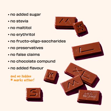 The Whole Truth: Orange Dark Chocolate - (Pack of 3) - No Added Sugar - Sweetened Only with dates - 71% Cocoa - 29% Dates with a dash of Orange Oil